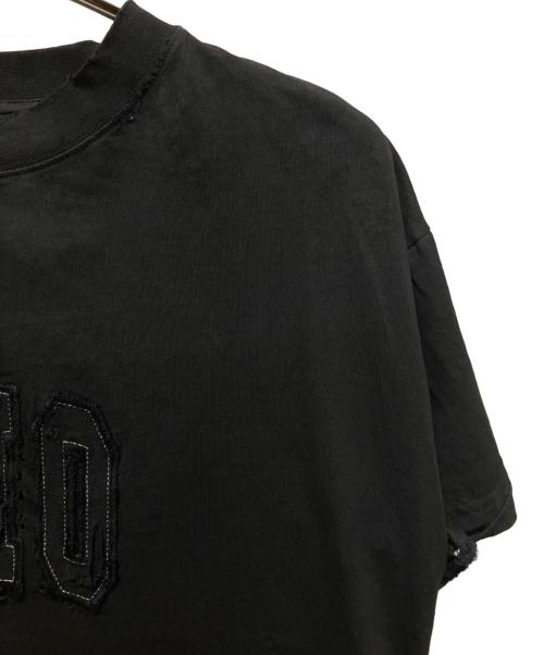 BALENCIAGA（バレンシアガ）BALENCIAGA (バレンシアガ) EMO ロゴTシャツ/ボクシーデストロイTシャツ/ダメージ加工/ ブラック サイズ:XSの古着・服飾アイテム