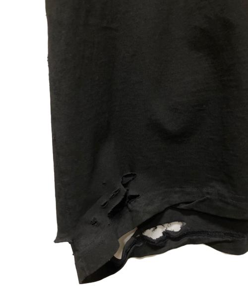 BALENCIAGA（バレンシアガ）BALENCIAGA (バレンシアガ) EMO ロゴTシャツ/ボクシーデストロイTシャツ/ダメージ加工/ ブラック サイズ:XSの古着・服飾アイテム