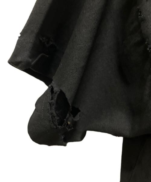 BALENCIAGA（バレンシアガ）BALENCIAGA (バレンシアガ) EMO ロゴTシャツ/ボクシーデストロイTシャツ/ダメージ加工/ ブラック サイズ:XSの古着・服飾アイテム
