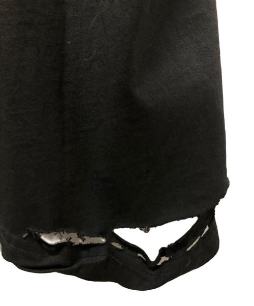 BALENCIAGA（バレンシアガ）BALENCIAGA (バレンシアガ) EMO ロゴTシャツ/ボクシーデストロイTシャツ/ダメージ加工/ ブラック サイズ:XSの古着・服飾アイテム