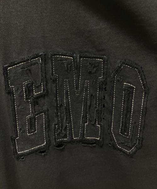 BALENCIAGA（バレンシアガ）BALENCIAGA (バレンシアガ) EMO ロゴTシャツ/ボクシーデストロイTシャツ/ダメージ加工/ ブラック サイズ:XSの古着・服飾アイテム