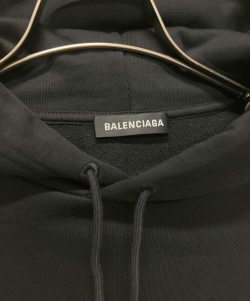 BALENCIAGA（バレンシアガ）BALENCIAGA (バレンシアガ) バックロゴフーディ/コットンパーカー ブラック サイズ:Sの古着・服飾アイテム