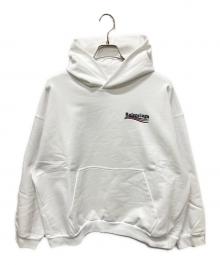 BALENCIAGA（バレンシアガ）の古着「キャンペンロゴフーディ/コットンパーカー/ホワイト」｜ホワイト
