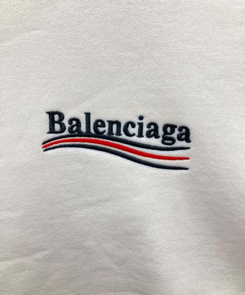 BALENCIAGA（バレンシアガ）BALENCIAGA (バレンシアガ) キャンペンロゴフーディ/コットンパーカー/ホワイト ホワイト サイズ:Lの古着・服飾アイテム