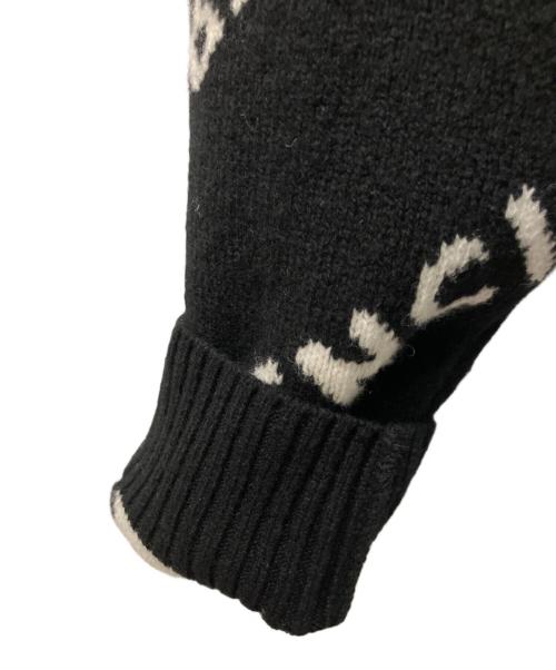 BALENCIAGA（バレンシアガ）BALENCIAGA (バレンシアガ) ALL OVER LOGO KNIT(オールオーバーロゴニット)/クルーネックセーター ブラック サイズ:Sの古着・服飾アイテム