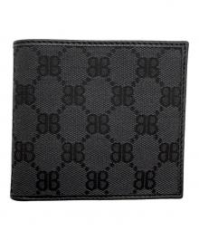 BALENCIAGA×GUCCI（バレンシアガ×グッチ）の古着「2つ折り財布　ザ ハッカープロジェクト」｜ブラック