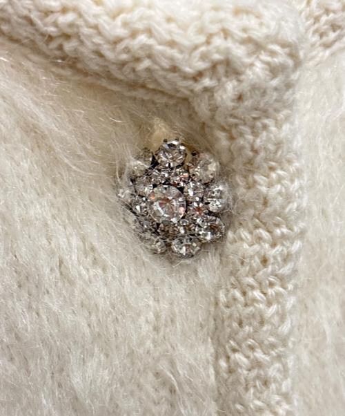 CELINE（セリーヌ）CELINE (セリーヌ) ブラッシュドモヘアカーディガン アイボリー サイズ:XSの古着・服飾アイテム