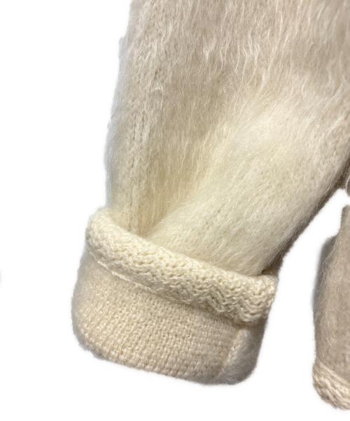 CELINE（セリーヌ）CELINE (セリーヌ) ブラッシュドモヘアカーディガン アイボリー サイズ:XSの古着・服飾アイテム