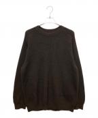BATONERバトナ―）の古着「INNOCENT CASHMERE RIB CREW NECK」｜ブラウン