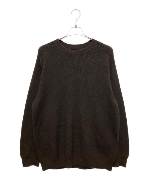 BATONER（バトナ―）BATONER (バトナ―) INNOCENT CASHMERE RIB CREW NECK ブラウン サイズ:4の古着・服飾アイテム