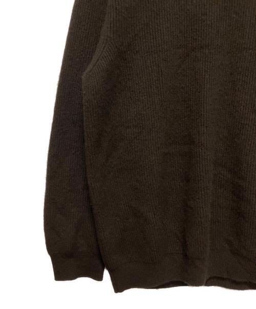 BATONER（バトナ―）BATONER (バトナ―) INNOCENT CASHMERE RIB CREW NECK ブラウン サイズ:4の古着・服飾アイテム