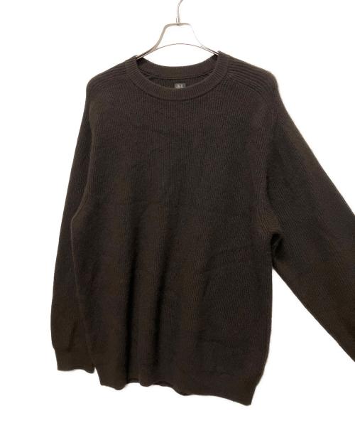 BATONER（バトナ―）BATONER (バトナ―) INNOCENT CASHMERE RIB CREW NECK ブラウン サイズ:4の古着・服飾アイテム