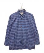 Graphpaperグラフペーパー）の古着「ロングスリーブチェックシャツ」｜ブルー