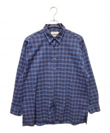 Graphpaper（グラフペーパー）の古着「ロングスリーブチェックシャツ」｜ブルー
