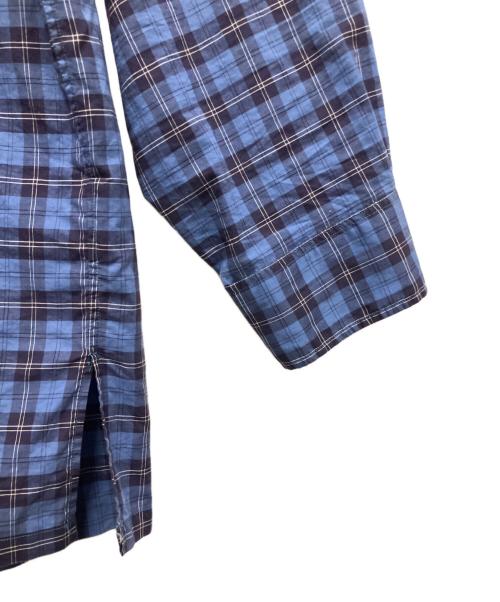Graphpaper（グラフペーパー）Graphpaper (グラフペーパー) ロングスリーブチェックシャツ ブルー サイズ:Freeの古着・服飾アイテム