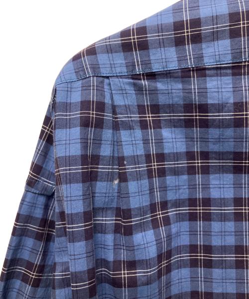 Graphpaper（グラフペーパー）Graphpaper (グラフペーパー) ロングスリーブチェックシャツ ブルー サイズ:Freeの古着・服飾アイテム