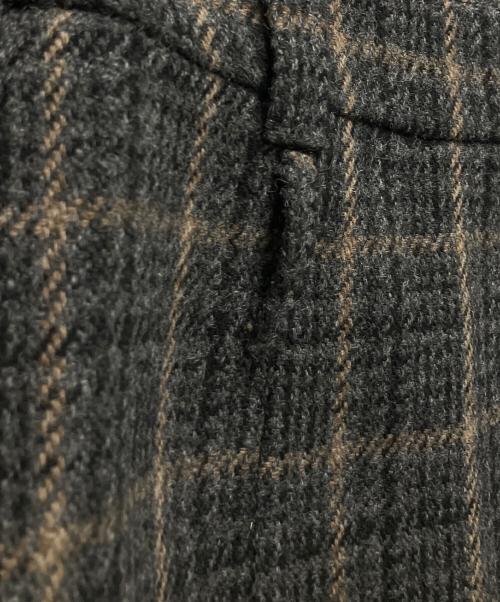 MIU MIU（ミュウミュウ）MIU MIU (ミュウミュウ) チェックパターン ウールミニスカート ブラウン サイズ:36の古着・服飾アイテム