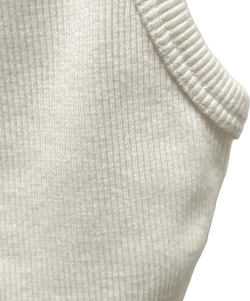 LOEWE（ロエベ）LOEWE (ロエベ) Paulas Ibiza (ポーラズ・イビザ) ロゴ刺繍 ネックレスデザインショートトップス/Paulas Ibiza(ポーラズ・イビザ) コラボ ホワイト サイズ:Sの古着・服飾アイテム