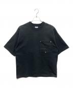 BOTTEGA VENETAボッテガベネタ）の古着「ヘビーコットン ポケットTシャツ」｜ブラック