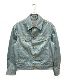 VERSACE（ヴェルサーチェ）の古着「総柄デザインジャケット　1011032 1A07734」｜スカイブルー