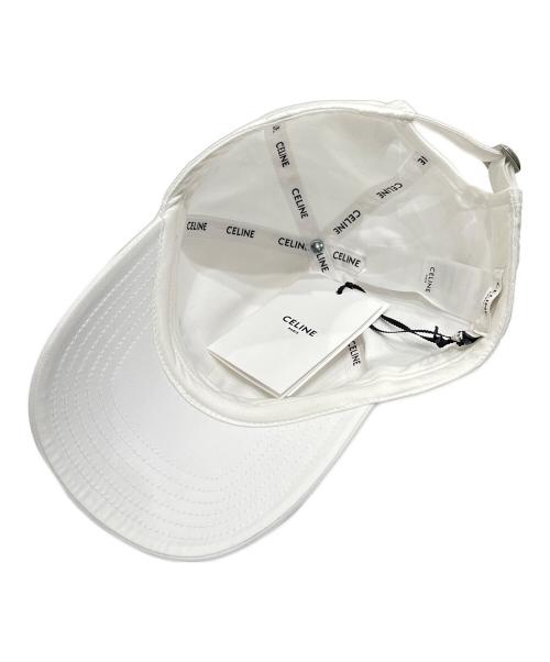 CELINE（セリーヌ）CELINE (セリーヌ) ロゴ刺繍ベースボールキャップ　	2AUS9969P ホワイト サイズ:Ｍの古着・服飾アイテム