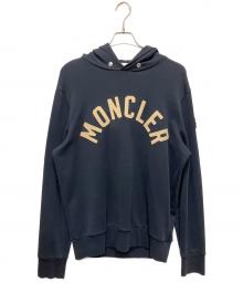MONCLER（モンクレール）の古着「ロゴデザイン コットンプルオーバーパーカー」｜ネイビー