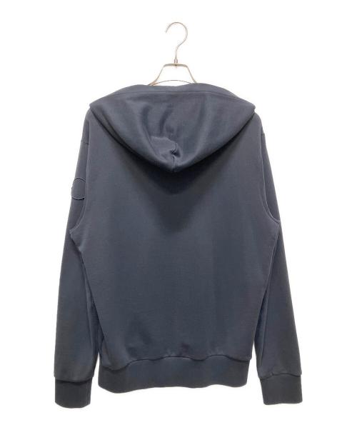 MONCLER（モンクレール）MONCLER (モンクレール) ロゴデザイン コットンプルオーバーパーカー ネイビー サイズ:Lの古着・服飾アイテム