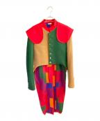 COMME des GARCONS HOMME PLUSコムデギャルソンオムプリュス）の古着「25aw パッチワーク燕尾ジャケット」｜マルチカラー