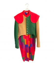 COMME des GARCONS HOMME PLUS（コムデギャルソンオムプリュス）の古着「25aw パッチワーク燕尾ジャケット」｜マルチカラー