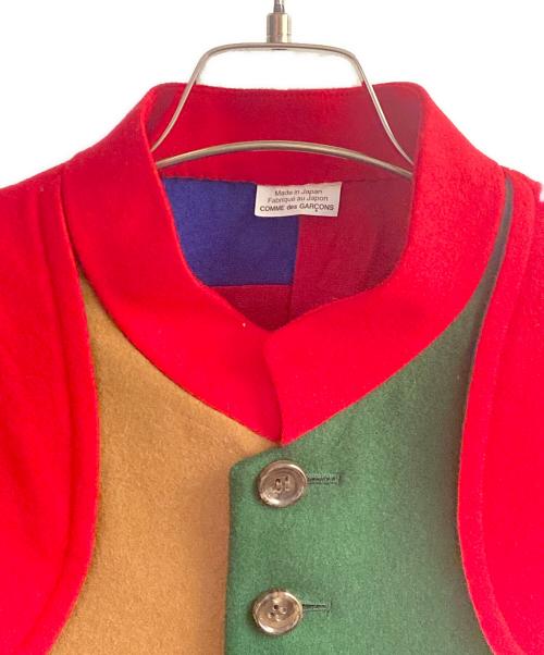 COMME des GARCONS HOMME PLUS（コムデギャルソンオムプリュス）COMME des GARCONS HOMME PLUS (コムデギャルソンオムプリュス) 25aw パッチワーク燕尾ジャケット マルチカラー サイズ:Ｍの古着・服飾アイテム