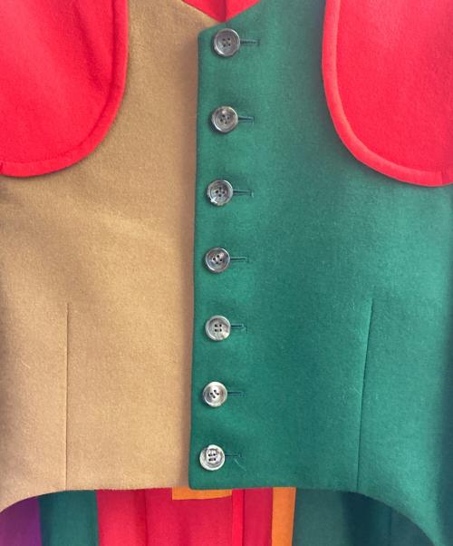 COMME des GARCONS HOMME PLUS（コムデギャルソンオムプリュス）COMME des GARCONS HOMME PLUS (コムデギャルソンオムプリュス) 25aw パッチワーク燕尾ジャケット マルチカラー サイズ:Ｍの古着・服飾アイテム