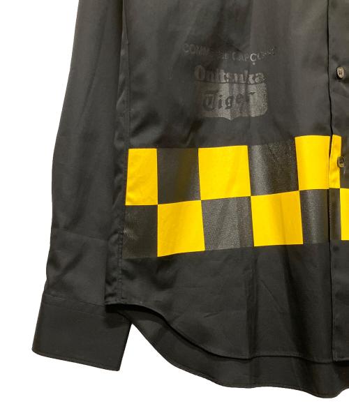 COMME des GARCONS（コムデギャルソン）COMME des GARCONS (コムデギャルソン) Onitsuka Tiger (オニツカタイガー) 25AW ロングスリーブシャツ/コラボデザインシャツ ブラック サイズ:Mの古着・服飾アイテム