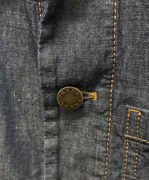 PRADA（プラダ）PRADA (プラダ) 24SS シャンブレーブルゾン インディゴ サイズ:M 未使用品の古着・服飾アイテム