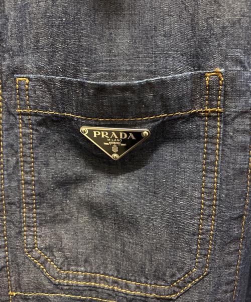 PRADA（プラダ）PRADA (プラダ) 24SS シャンブレーブルゾン インディゴ サイズ:M 未使用品の古着・服飾アイテム