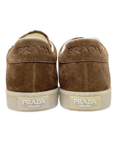 PRADA（プラダ）PRADA (プラダ) トライアングルロゴ スウェードスニーカー ブラウン サイズ:6 1/2の古着・服飾アイテム