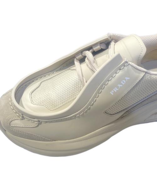 PRADA（プラダ）PRADA (プラダ) システムスニーカー ベージュ サイズ:6 1/2の古着・服飾アイテム