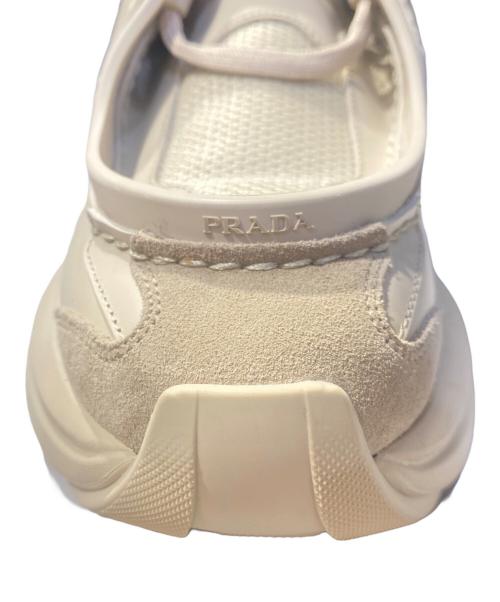 PRADA（プラダ）PRADA (プラダ) システムスニーカー ベージュ サイズ:6 1/2の古着・服飾アイテム