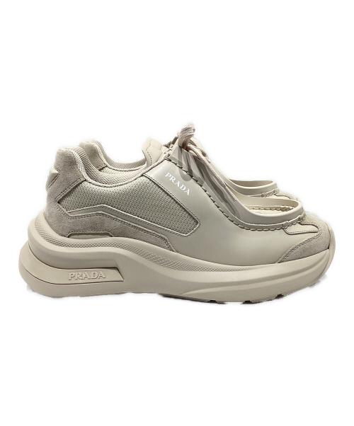 PRADA（プラダ）PRADA (プラダ) システムスニーカー　	2EG424 ベージュ サイズ:6　1/2の古着・服飾アイテム