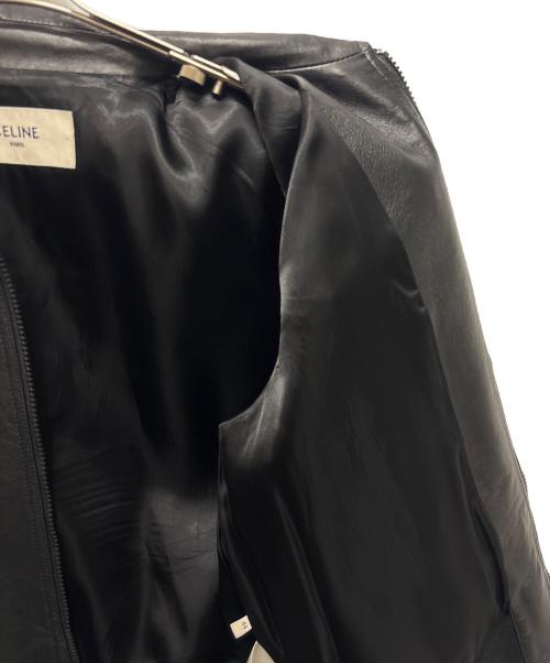 CELINE（セリーヌ）CELINE (セリーヌ) 19aw ラムレザージャケット ブラック サイズ:44の古着・服飾アイテム