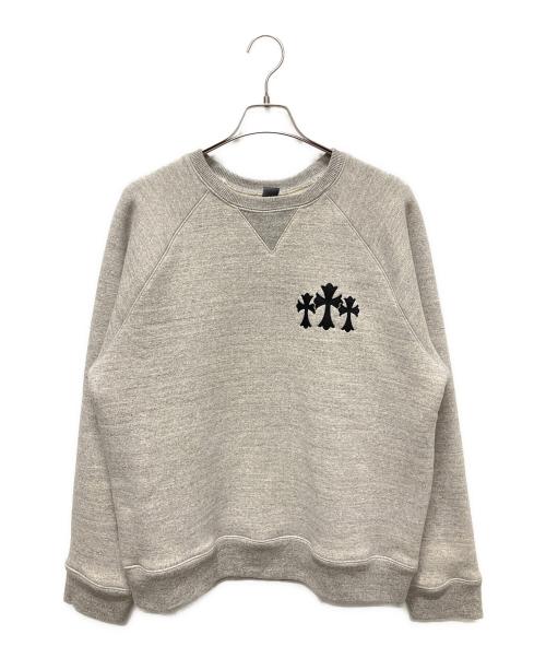 CHROME HEARTS（クロムハーツ）CHROME HEARTS (クロムハーツ) Y NOT バックロゴ刺繍スウェット グレー サイズ:Lの古着・服飾アイテム