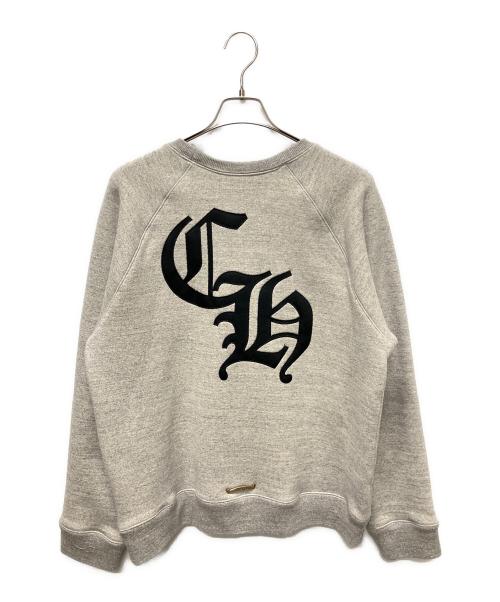 CHROME HEARTS（クロムハーツ）CHROME HEARTS (クロムハーツ) Y NOT バックロゴ刺繍スウェット グレー サイズ:Lの古着・服飾アイテム