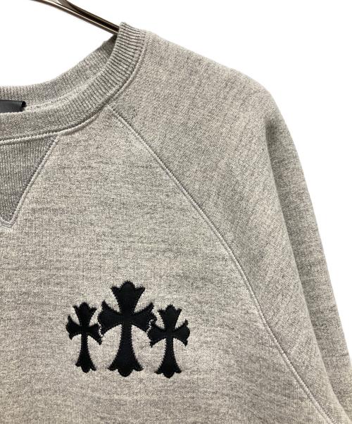 CHROME HEARTS（クロムハーツ）CHROME HEARTS (クロムハーツ) Y NOT バックロゴ刺繍スウェット グレー サイズ:Lの古着・服飾アイテム