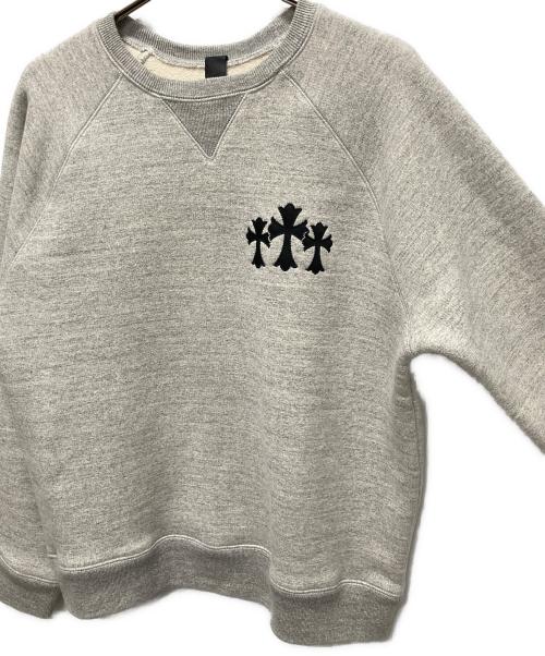 CHROME HEARTS（クロムハーツ）CHROME HEARTS (クロムハーツ) Y NOT バックロゴ刺繍スウェット グレー サイズ:Lの古着・服飾アイテム