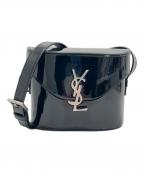 Saint Laurent Parisサンローランパリ）の古着「パテントレザーショルダーバッグ/713700」｜ブラック