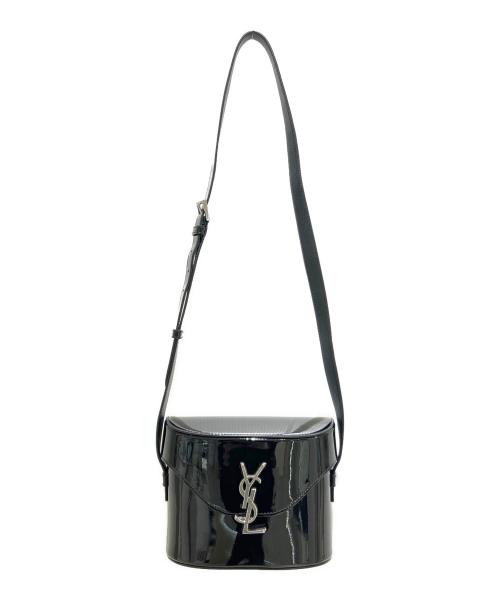 Saint Laurent Paris（サンローランパリ）Saint Laurent Paris (サンローランパリ) パテントレザーショルダーバッグ/713700 ブラックの古着・服飾アイテム