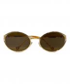 MIU MIUミュウミュウ）の古着「サイドロゴ サングラス」｜ゴールド