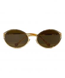 MIU MIU（ミュウミュウ）の古着「サイドロゴ サングラス」｜ゴールド