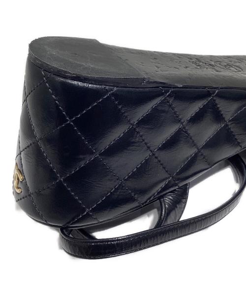 CHANEL（シャネル）CHANEL (シャネル) マトラッセ ヒールレザーサンダル ブラック サイズ:36 1/2の古着・服飾アイテム