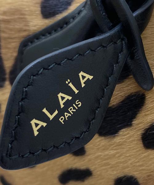ALAIA（アライア）ALAIA (アライア) LE Teckel レオパードハンドバッグ ブラウンの古着・服飾アイテム