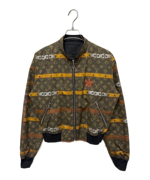 LOUIS VUITTON（ルイ ヴィトン）LOUIS VUITTON (ルイ ヴィトン) 18AW モノグラム タイム トランクリバーシブルジャケット/RW182B JHF FFJA58 ブラック サイズ:38の古着・服飾アイテム